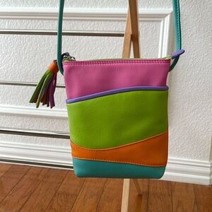 Colorful Leather Crossbody Bags